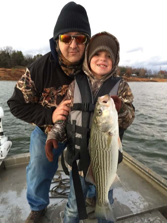Late in a cold day, bundled to the eyes. The fish were small and nobody minded.