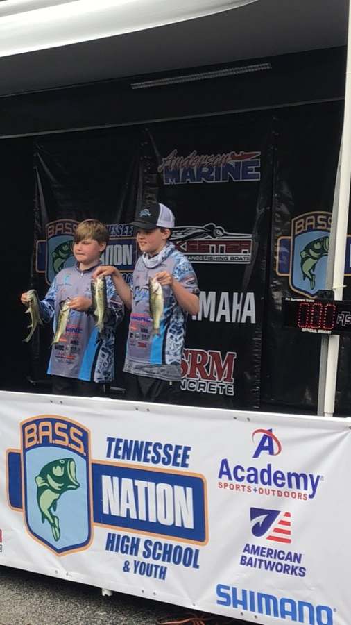 On the weigh-in stage under the Bass Nation banner.