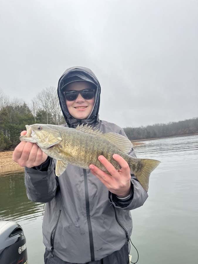 Cold-water largemouth in early March.