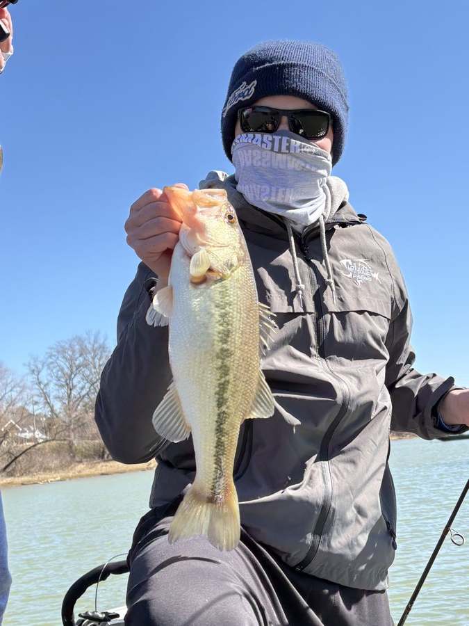 Aaron at the Bassmaster High School Series on Lewis Smith Lake, Alabama — his only out-of-state tournament on record, and the coldest he's looked doing it.