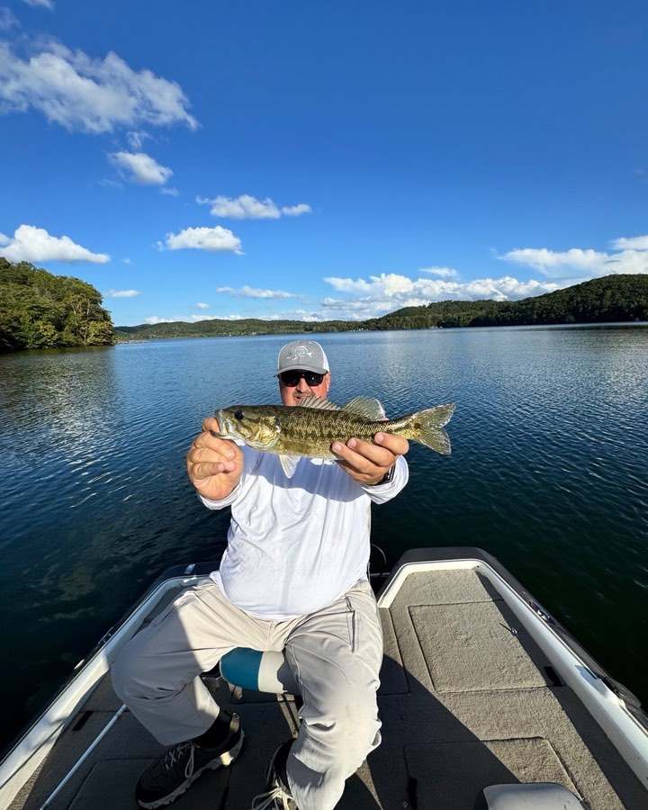 Smallmouth on the evening we arrived, before the tournament weekend.