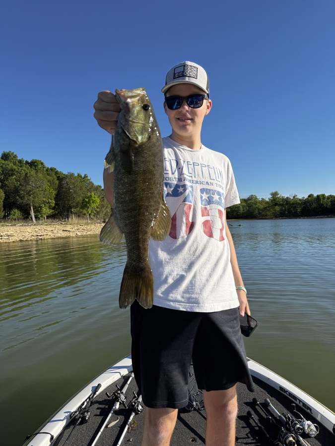 Smallmouth on a flat calm morning.